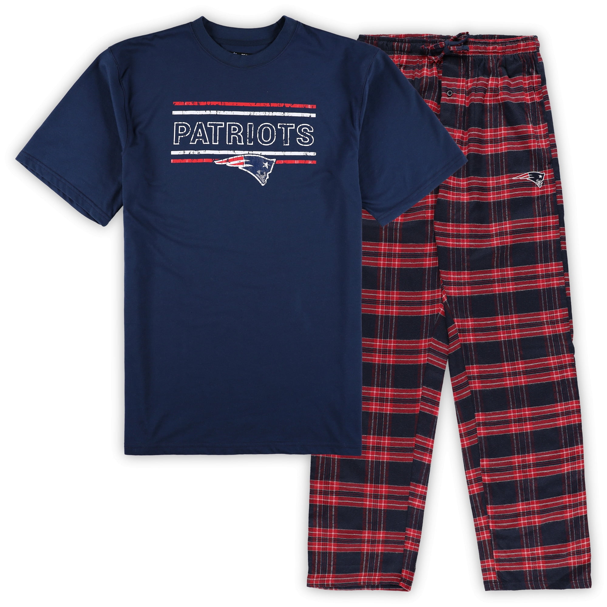 Concepts Sport Men's New England Patriots Flannel Sleep Set, Navy/Red