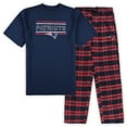 thumbnail image 1 of Men's Concepts Sport Navy/Red New England Patriots Big & Tall Flannel Sleep Set, 1 of 3