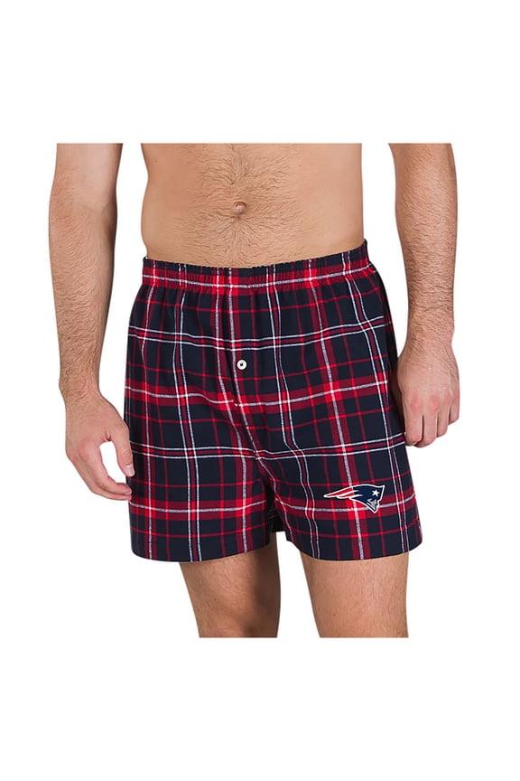 Men's Concepts Sport Navy/Red New England Patriots Ultimate Flannel Boxers