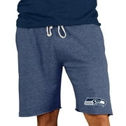 Men's Concepts Sport Navy Seattle Seahawks Mainstream Terry Shorts