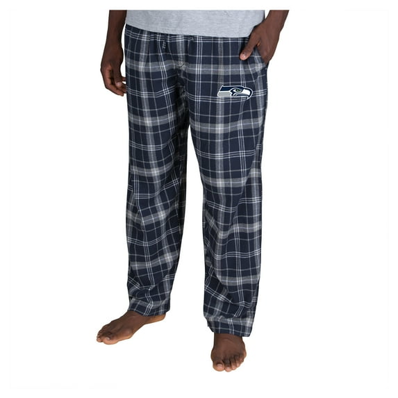 Men's-Concepts Sport Navy Seattle Seahawks Ultimate Plaid Flannel Pants