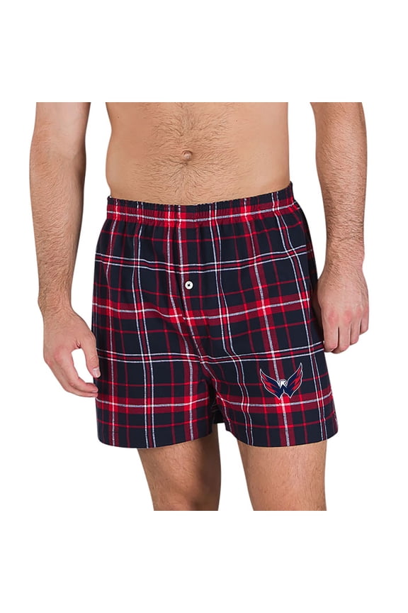 Men's Concepts Sport Navy Washington Capitals Ultimate Flannel Boxers