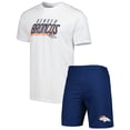 thumbnail image 1 of Men's Concepts Sport Navy/White Denver Broncos Downfield Top & Shorts Sleep Set, 1 of 5