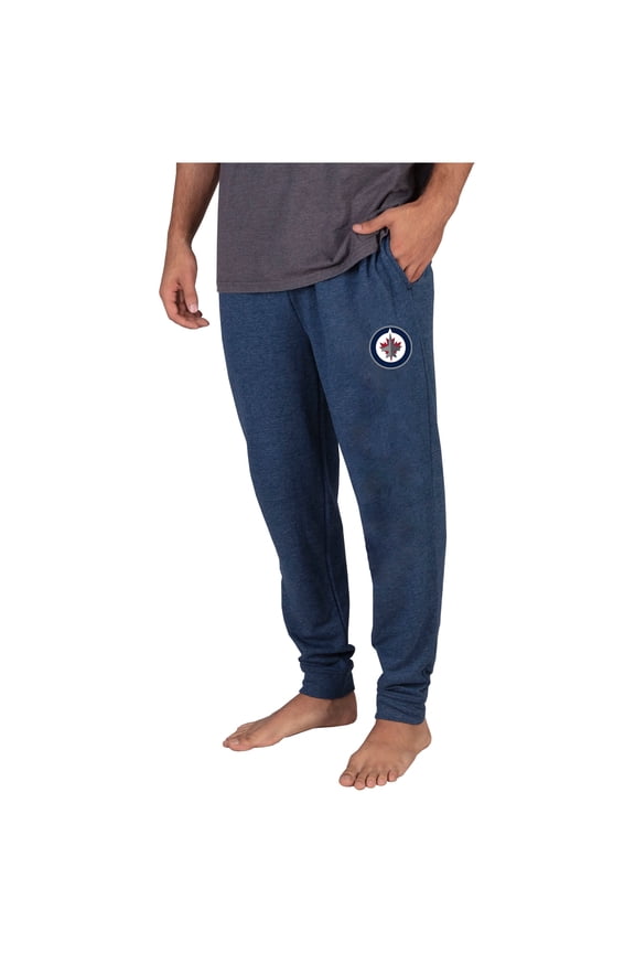 Men's Concepts Sport Navy Winnipeg Jets Mainstream Cuffed Terry Pants