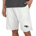 thumbnail image 1 of Men's Concepts Sport Oatmeal Baltimore Ravens Mainstream Terry Shorts, 1 of 1