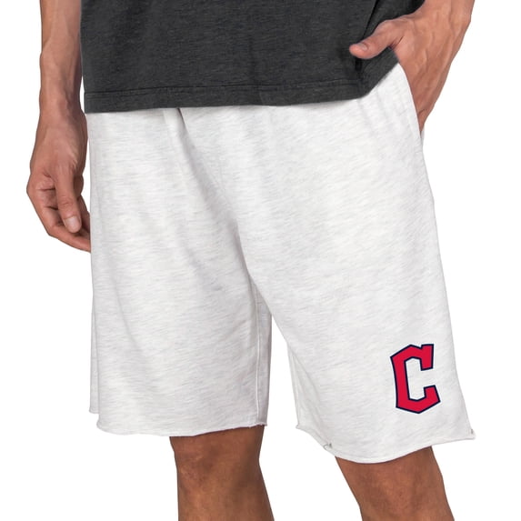 Men's Concepts Sport Oatmeal Cleveland Guardians Mainstream Terry Tri-Blend Shorts