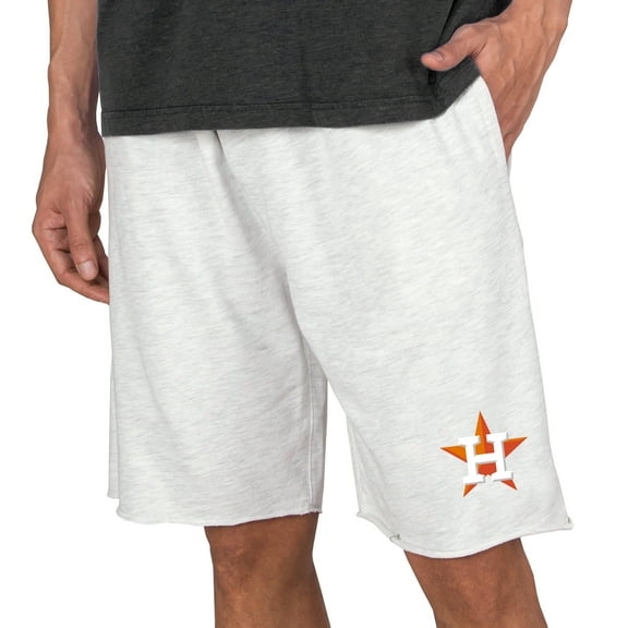 Men's Concepts Sport Oatmeal Houston Astros Mainstream Terry Tri-Blend Shorts
