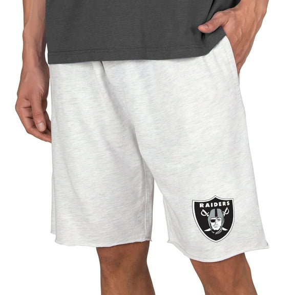 Men's Concepts Sport Oatmeal Las Vegas Raiders Mainstream Terry Shorts