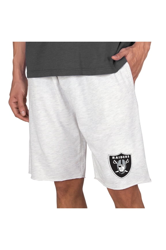 Men's Concepts Sport Oatmeal Las Vegas Raiders Mainstream Terry Shorts