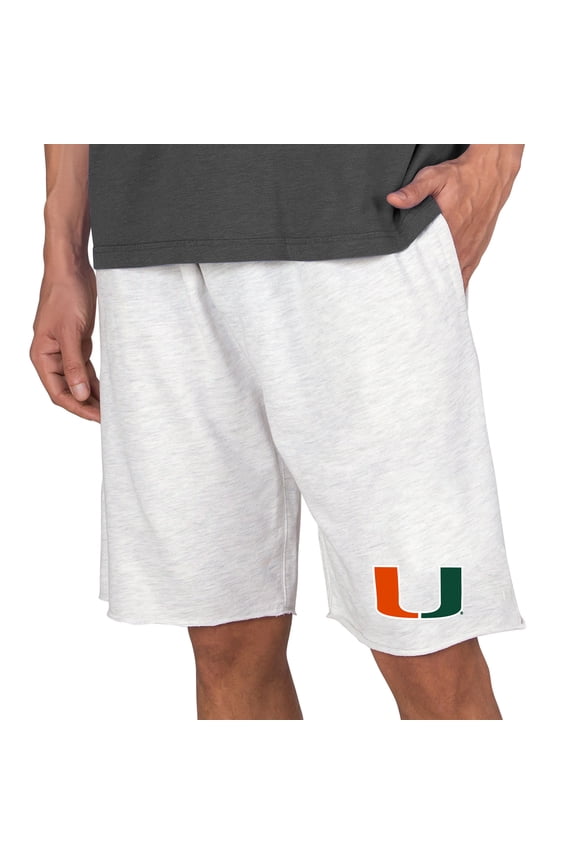 Men's Concepts Sport Oatmeal Miami Hurricanes Mainstream Tri-Blend Shorts