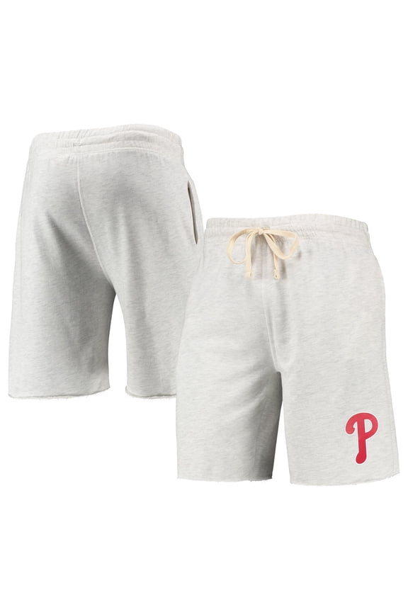 Men's Concepts Sport Oatmeal Philadelphia Phillies Mainstream Terry Tri-Blend Shorts