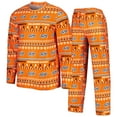 thumbnail image 1 of Men's Concepts Sport Orange Oklahoma State Cowboys Swivel Long Sleeve Top & Pants Sleep Set, 1 of 5