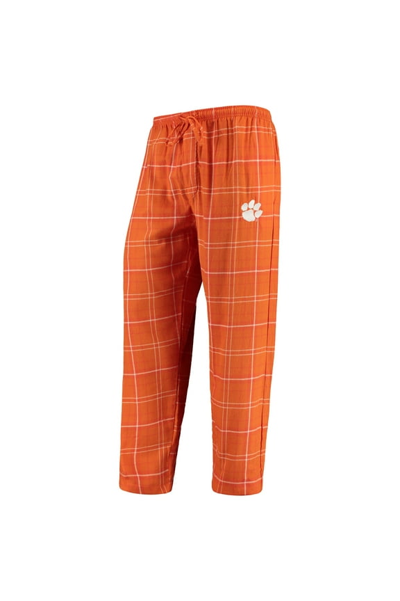 Men's Concepts Sport Orange/White Clemson Tigers Ultimate Flannel Pants