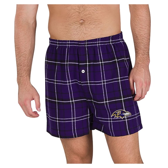 Men's Concepts Sport Purple/Black Baltimore Ravens Ultimate Flannel Boxers