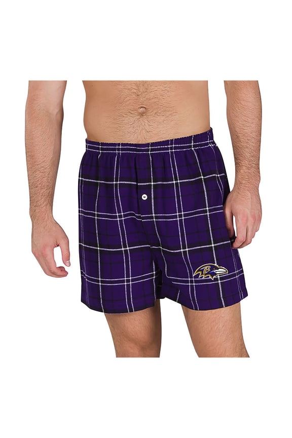Men's Concepts Sport Purple/Black Baltimore Ravens Ultimate Flannel Boxers