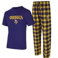thumbnail image 1 of Men's Concepts Sport Purple/Gold Minnesota Vikings Avondale T-Shirt & Flannel Pants Set, 1 of 3