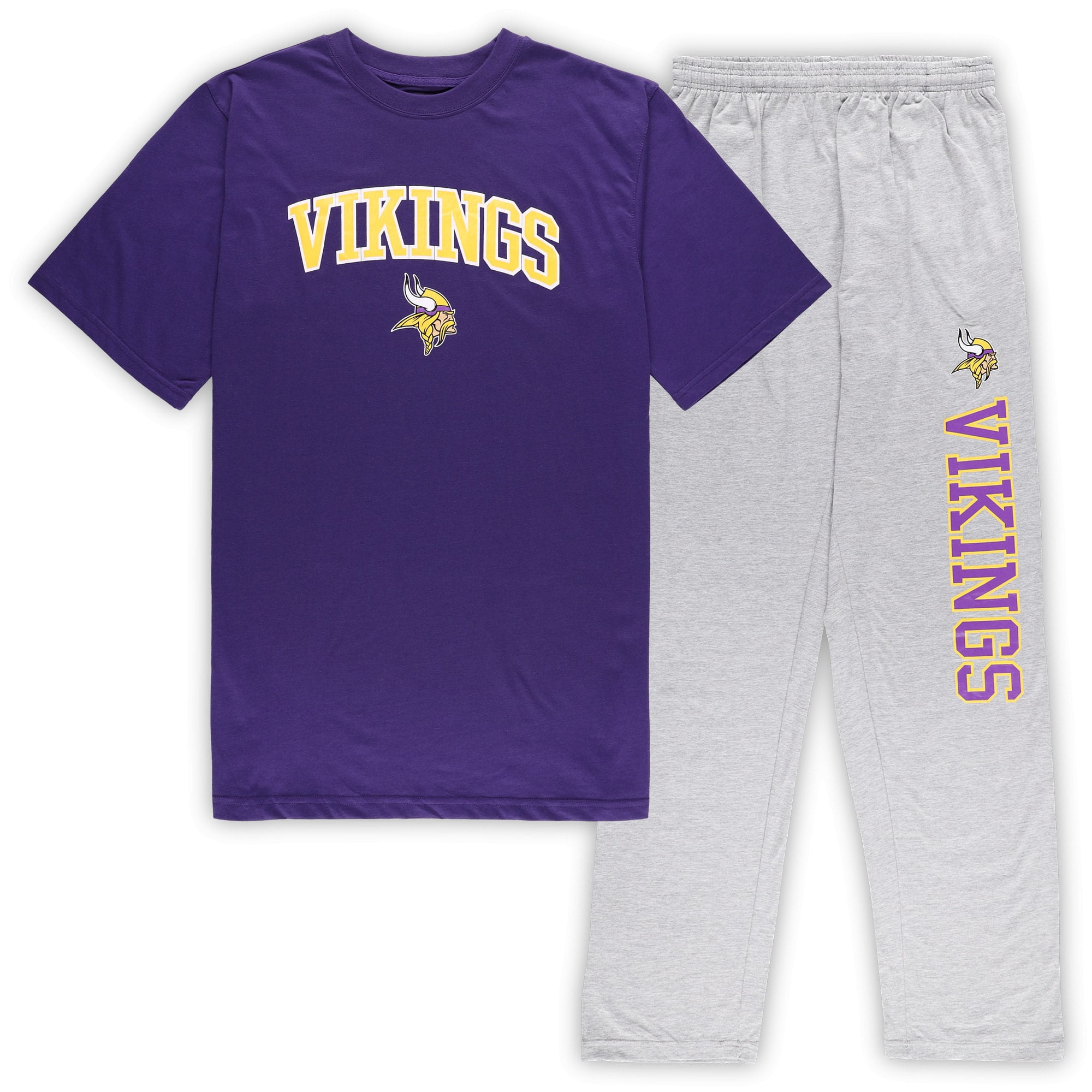 Men's Concepts Sport Purple/Heather Gray Minnesota Vikings Big & Tall T