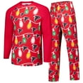 thumbnail image 1 of Men's Concepts Sport  Red Atlanta Falcons Garland Knit Raglan Long Sleeve T-Shirt and Pants Set, 1 of 5