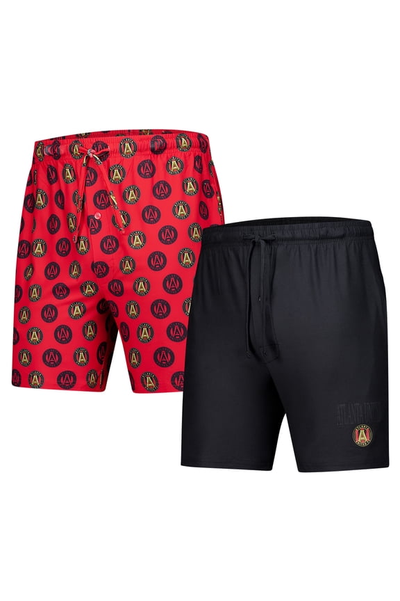 Men's Concepts Sport Red/Black Atlanta United FC Record 2-Pack Short Set