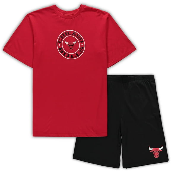Men's Concepts Sport Red/Black Chicago Bulls Big & Tall Top & Shorts Sleep Set