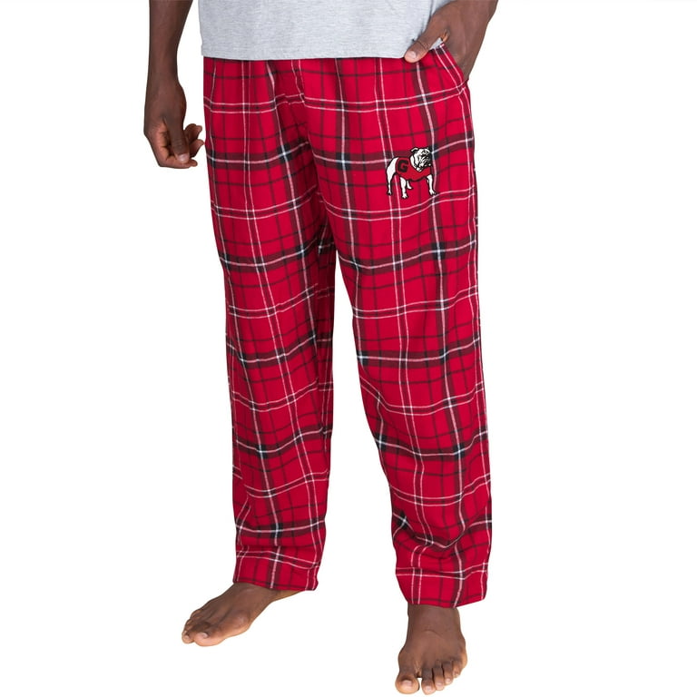 Men s Concepts Sport Red Black Georgia Bulldogs Ultimate Flannel Pants