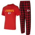 thumbnail image 1 of Men's Concepts Sport Red/Black Kansas City Chiefs Avondale T-Shirt & Flannel Pants Set, 1 of 3