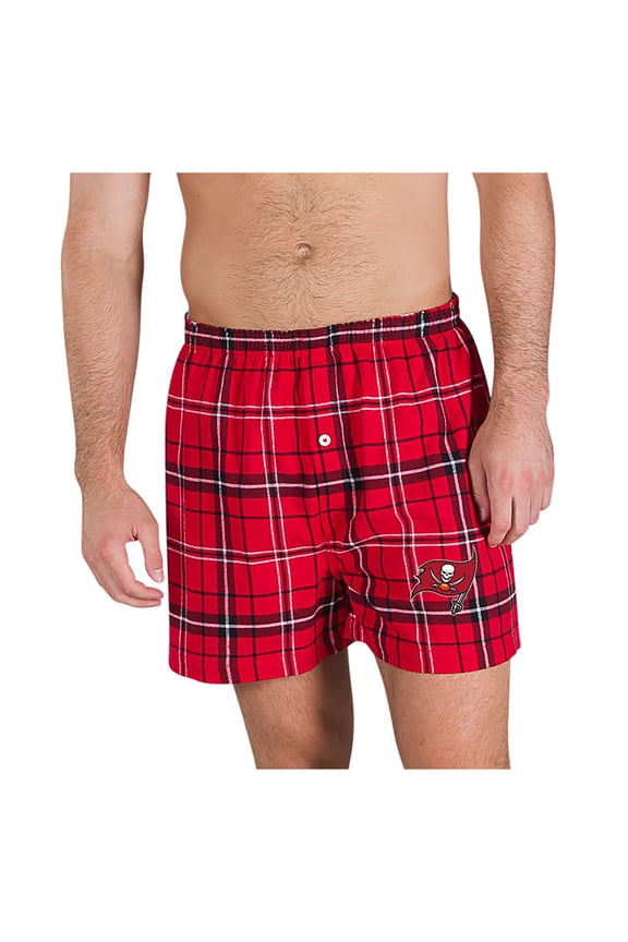 Men's Concepts Sport Red/Black Tampa Bay Buccaneers Ultimate Flannel Boxers