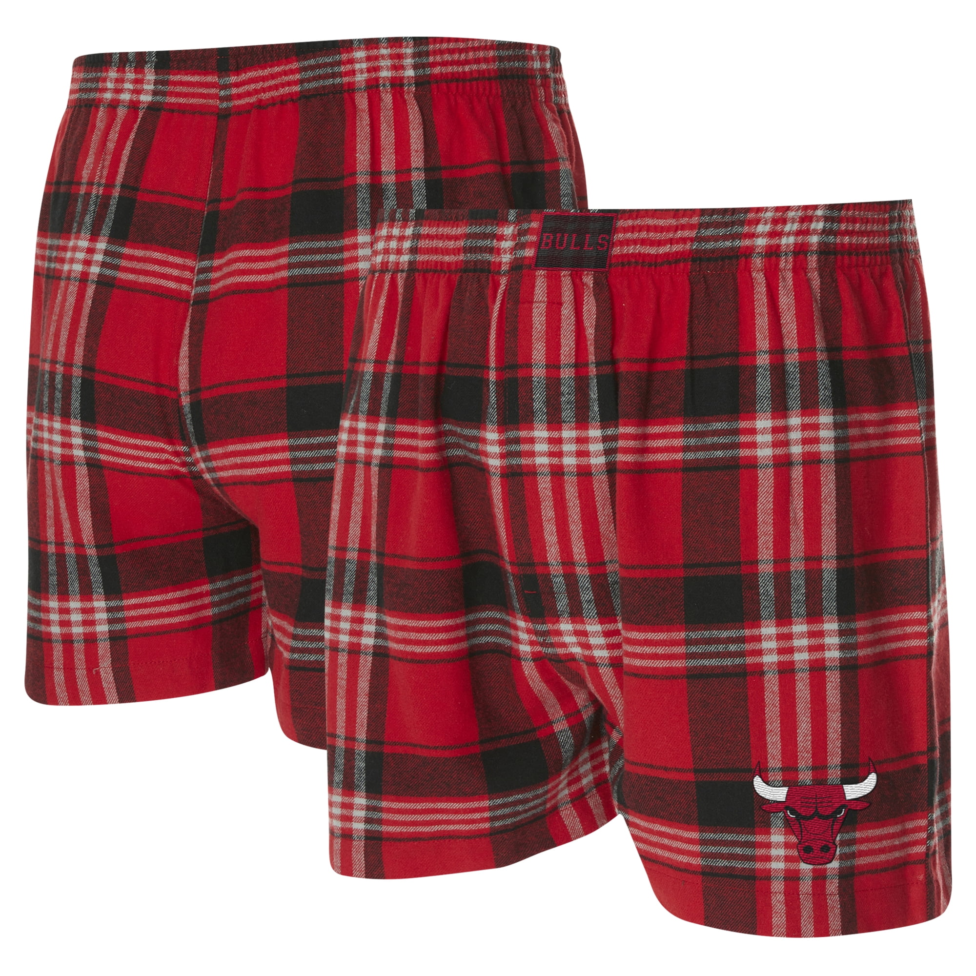 Men's Concepts Sport Red Chicago Bulls Region Flannel Boxer Short ...