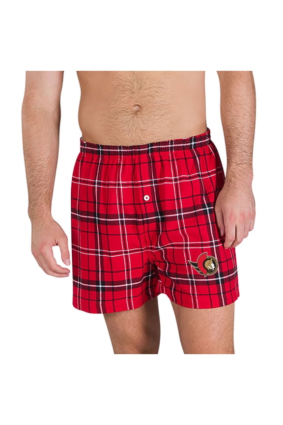 Men's Concepts Sport Red Ottawa Senators Ultimate Flannel Boxers