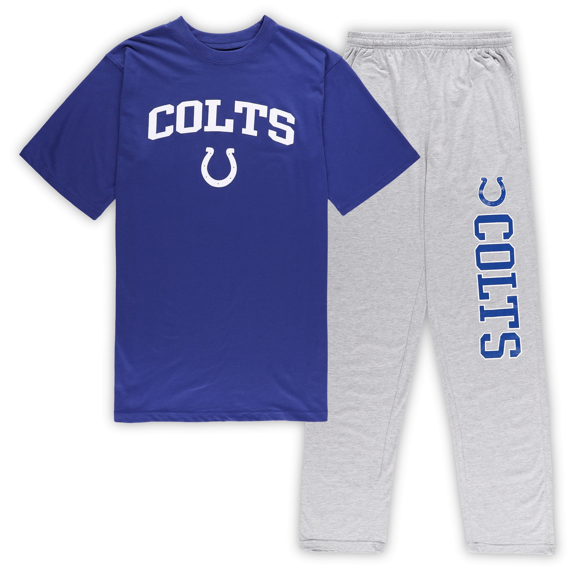 Men's Concepts Sport Royal/Heather Gray Indianapolis Colts Big & Tall T