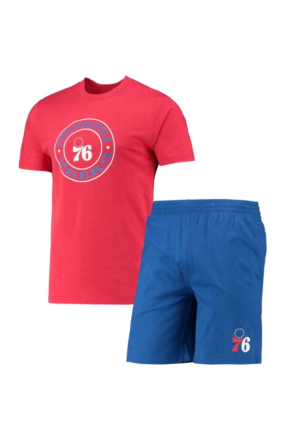 Men's Concepts Sport Royal/Red Philadelphia 76ers Top & Shorts Sleep Set