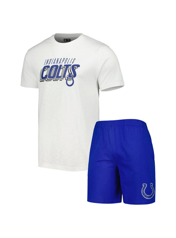 Men's Concepts Sport Royal/White Indianapolis Colts Downfield T-Shirt & Shorts Sleep Set