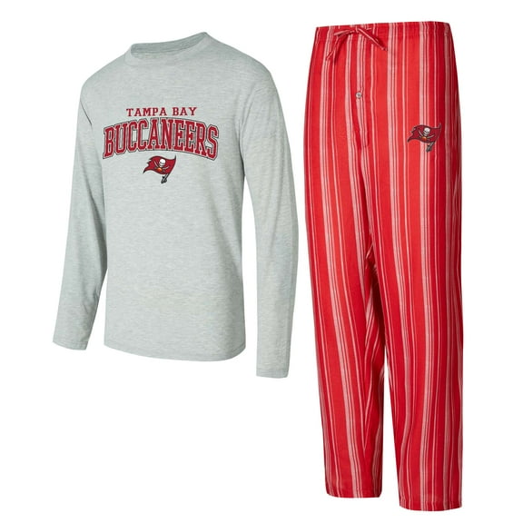 Men's Concepts Sport Tampa Bay Buccaneers Petition Long Sleeve Top & Pants Sleep Set