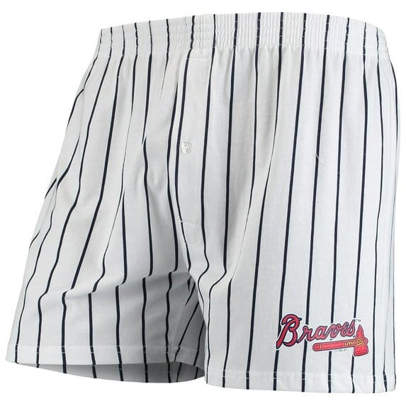 Men's Concepts Sport White Atlanta Braves Vigor Boxer Shorts