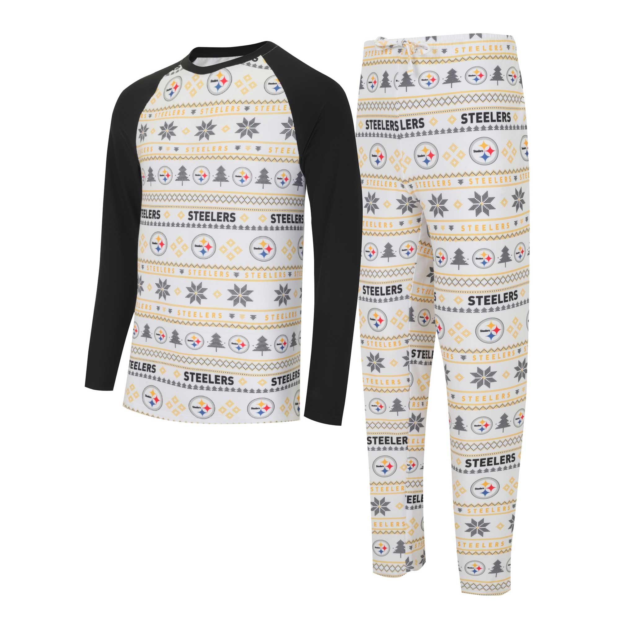 NFL Pittsburgh Steelers Womens Sleep Set NFL Team Apparel Shirt Pants  Pajamas