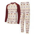 thumbnail image 1 of Men's Concepts Sport White/Burgundy Washington Commanders Tinsel-Raglan Long Sleeve Top & Pants Sleep Set, 1 of 3