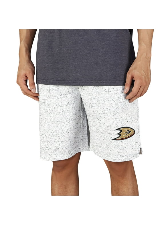 Men's Concepts Sport White/Charcoal Anaheim Ducks Throttle Knit Jam Shorts