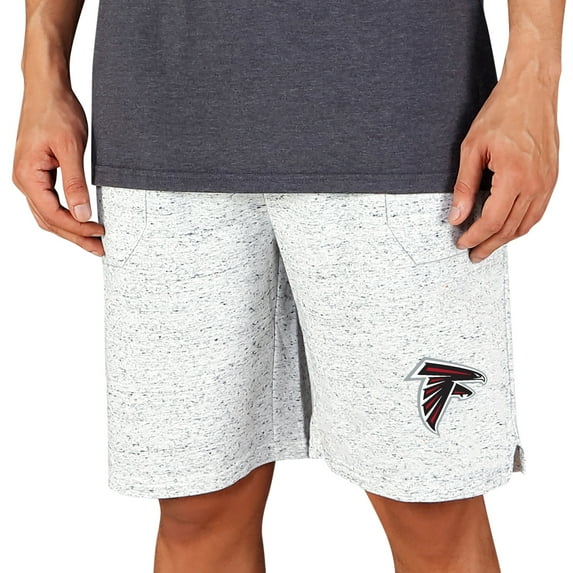 Men's Concepts Sport White/Charcoal Atlanta Falcons Throttle Knit Jam Shorts