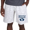 thumbnail image 1 of Men's Concepts Sport White/Charcoal BYU Cougars Alley Fleece Shorts, 1 of 1