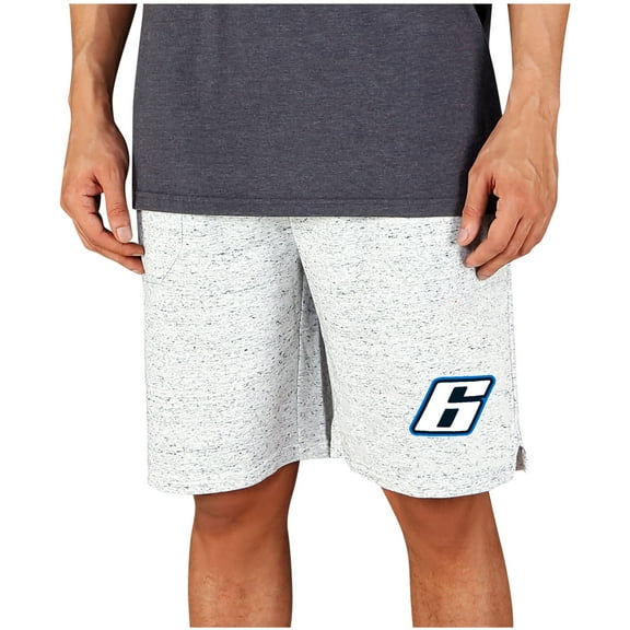 Men's Concepts Sport  White/Charcoal Brad Keselowski Throttle Knit Jam Shorts