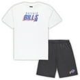 thumbnail image 1 of Men's Concepts Sport White/Charcoal Buffalo Bills Big & Tall Top and Shorts Set, 1 of 3