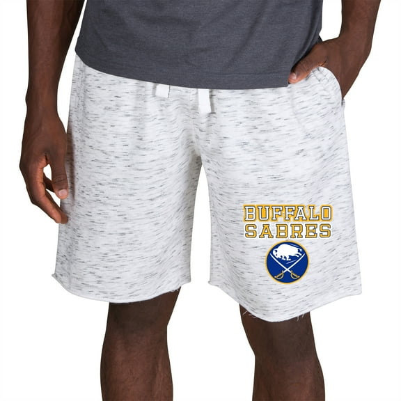 Men's Concepts Sport White/Charcoal Buffalo Sabres Alley Fleece Shorts