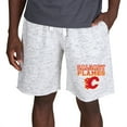 thumbnail image 1 of Men's Concepts Sport White/Charcoal Calgary Flames Alley Fleece Shorts, 1 of 1