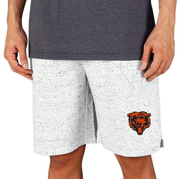 Men's Concepts Sport White/Charcoal Chicago Bears Throttle Knit Jam Shorts