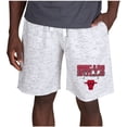 thumbnail image 1 of Men's Concepts Sport White/Charcoal Chicago Bulls Alley Fleece Shorts, 1 of 1