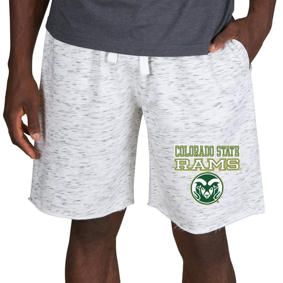 Men's Concepts Sport White/Charcoal Colorado State Rams Alley Fleece Shorts