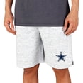 thumbnail image 1 of Men's Concepts Sport White/Charcoal Dallas Cowboys Throttle Knit Jam Shorts, 1 of 1
