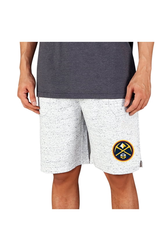 Men's Concepts Sport White/Charcoal Denver Nuggets Throttle Knit Jam Shorts