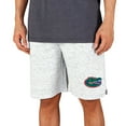 thumbnail image 1 of Men's Concepts Sport White/Charcoal Florida Gators Throttle Knit Jam Shorts, 1 of 1