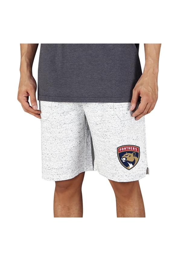 Men's Concepts Sport White/Charcoal Florida Panthers Throttle Knit Jam Shorts